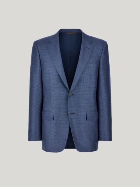 Canali EXCLUSIVE TEAL SILK AND CASHMERE JACKET