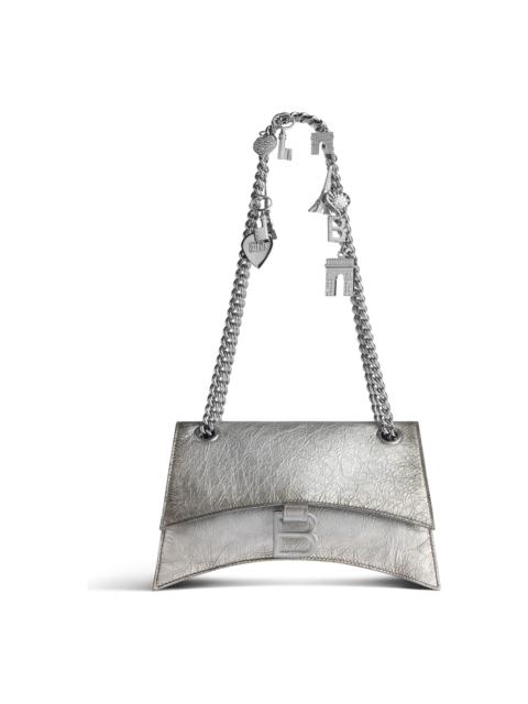 BALENCIAGA (WMNS) Balenciaga Crush Small Chain Bag Dirty Effect 'Silver' 7819202AA6X8110