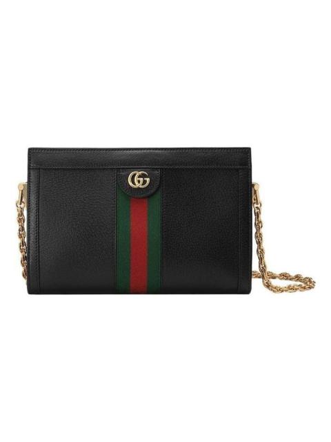 GUCCI (WMNS) Gucci Leather Ophidia Small Shoulder Bag 'Black' 503877-DJ2DG-1060