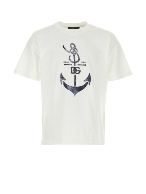 Dolce & Gabbana Man White Cotton T-Shirt