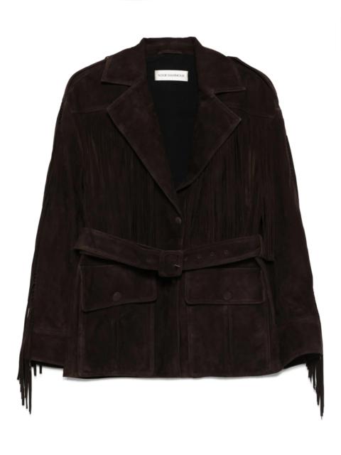 NOUR HAMMOUR Cassidy suede jacket