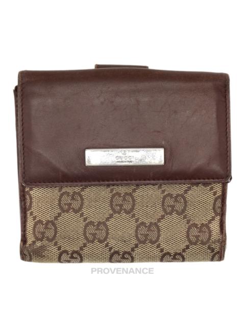 GUCCI Gucci Trifold Wallet - GG Canvas Brown