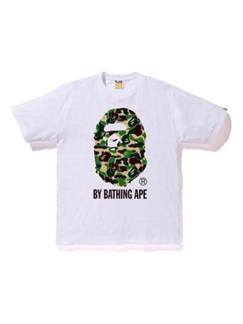 A Bathing Ape Camouflage Ape Head Logo T-Shirt 'White Green' BAPE19SS-002