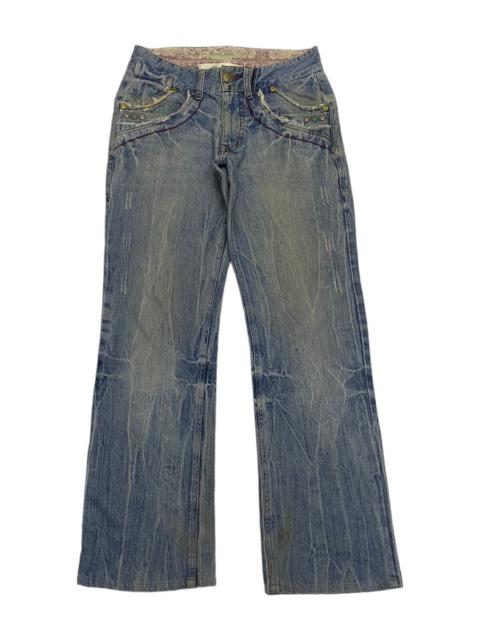 Hysteric Glamour FLARE JEANS🔥OILCAKE DISTRESSED DENIM FLARE DENIM JEANS