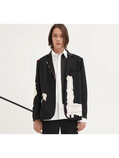 4Tra 2020fw loose silhouette hand-stitched irregular patch suit size M
