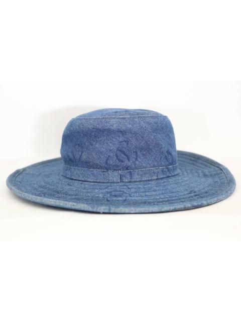 CHANEL CHANEL Vintage CC Denim Wide Brim Hat