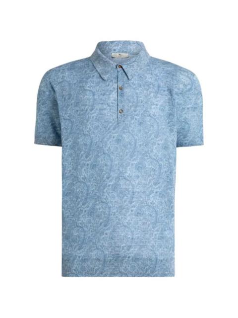 Etro Etro Men Polo Shirt With Floral Pattern