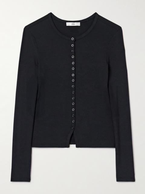 FRAME The Rib Splay Stretch-modal Jersey Top