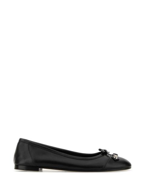 BALENCIAGA Balenciaga Women Black Leather City Up Ballerinas