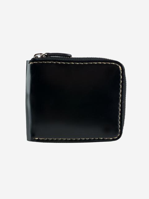 Iron Heart IHG-090-BLK Zip-Secured Shell Cordovan Wallet - Black