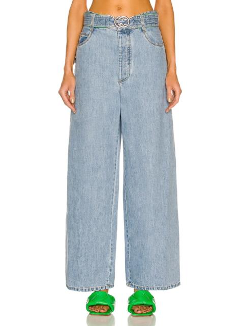 Bottega Veneta Light Bleached Belted Trouser