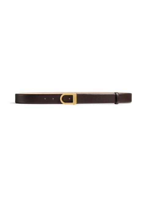 KHAITE Khaite Saddle Leather Belt in Dark Brown at Nordstrom