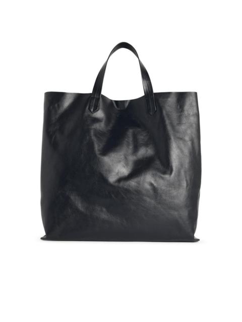 Jil Sander Jil Sander 'Tape' Medium Tote Bag In Black Vegetable Tanned Leather Men