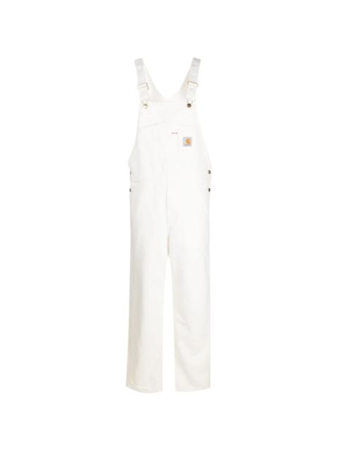 logo-patch straight-leg dungarees