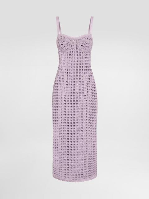 Crochet bustier dress
