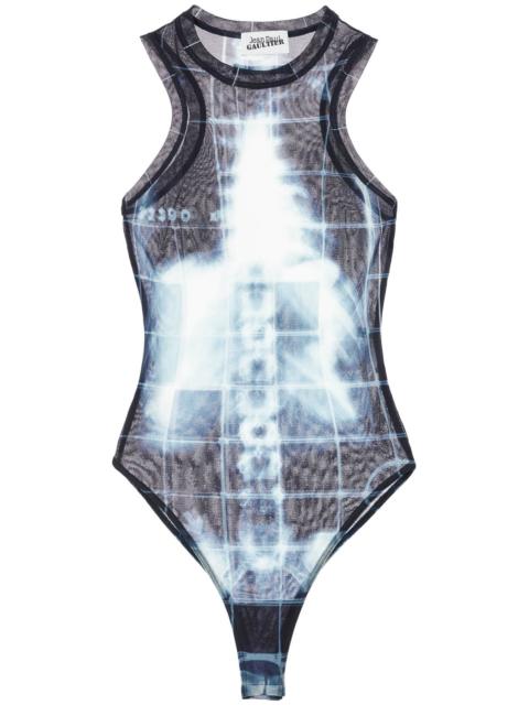 Jean Paul Gaultier Body In Black Polyamide With X-Ray Print Women