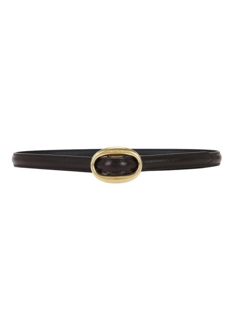 SAINT LAURENT Oval Buckle Thin Belt