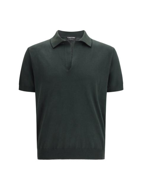 TOM FORD Tom Ford Men Cotton And Silk Blend Polo Shirt