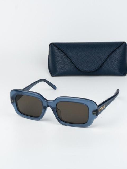 Loewe Loewe Women Sunglasses Blue Brown Rectangle LW40158F SLIM 84E NEW AUTHENTIC