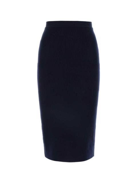 Bottega Veneta Dark Blue Cashmere Blend Skirt