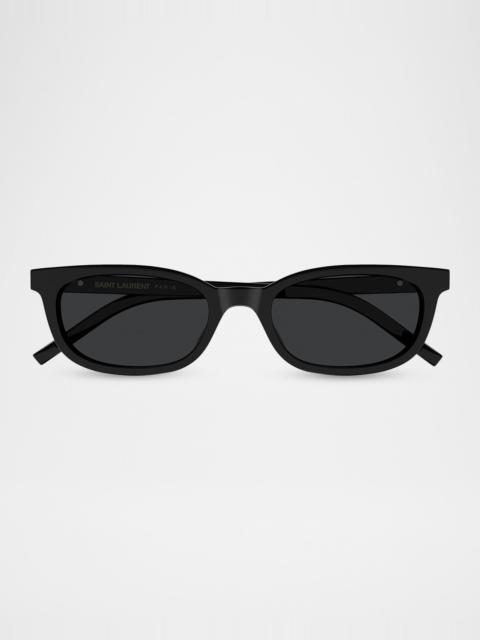 SAINT LAURENT Monogram 53mm Rectangular Sunglasses