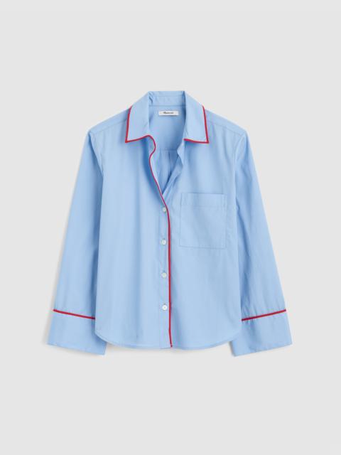 Madewell The Signature Y-Neck Shirt in Poplin