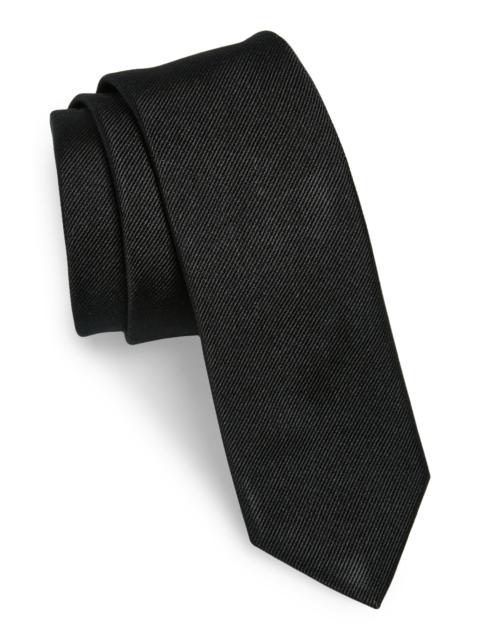 BOSS BOSS Solid Silk Skinny Tie in Black at Nordstrom