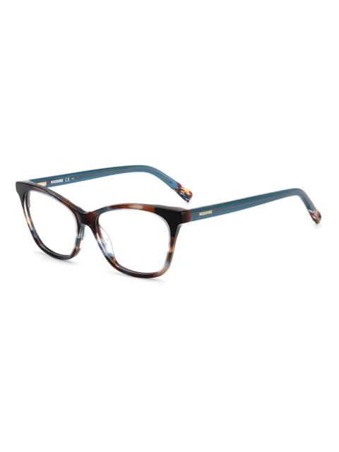 Missoni Missoni Ladies Horn Brown Blue Cat Eye Eyeglass Frames MIS-0101-IWF