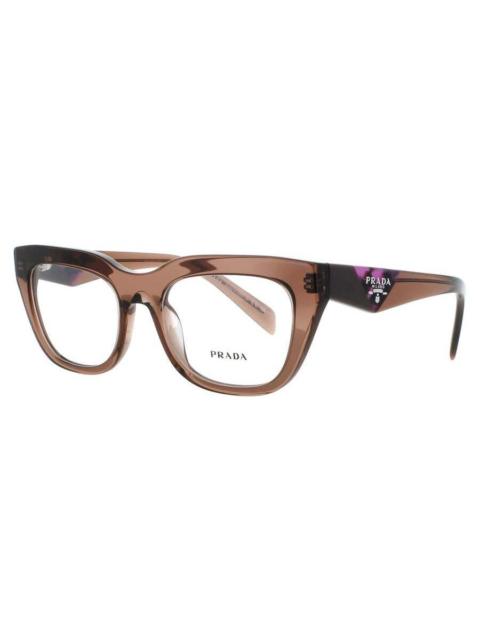 Prada Prada Ladies Brown Rectangular Eyeglass Frames PRA06V17O1O152