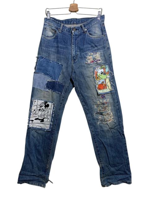 Other Designers Japanese Brand - 🔥DISTRESSED DENIM MICKEY PATCHERS W32