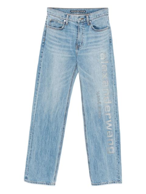 Alexander Wang EZ Mid Rise Jean With Mesh Logo