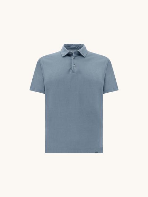 Paul & Shark POLO SHIRT IN GARMENT‑DYED SUVIN COTTON