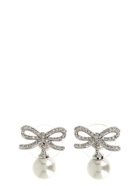 self-portrait 'Bow Pearl' earrings