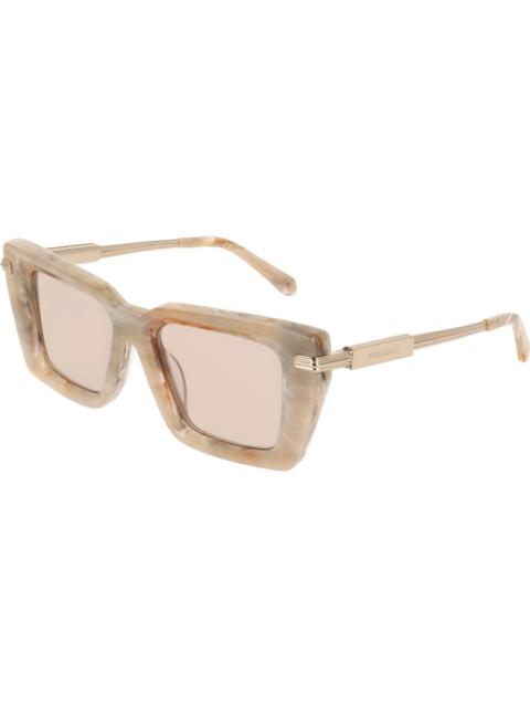 FERRAGAMO Ferragamo Pink Rectangular Ladies Sunglasses SF2089S 026 52