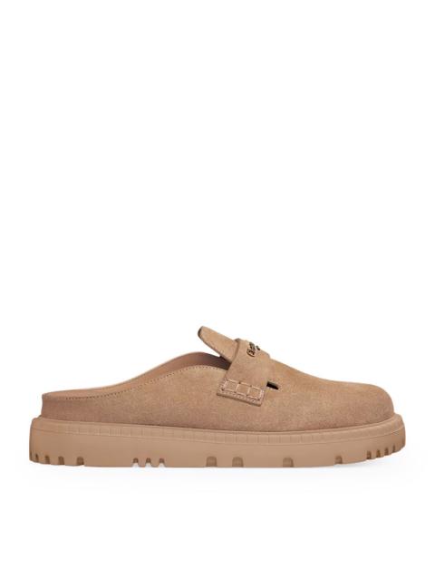 Dior Christian Dior Women Boy`S Sabot In Suede Calfskin