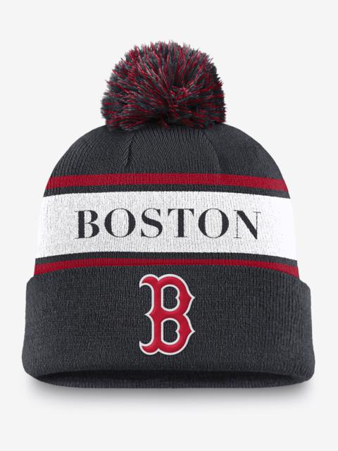 Nike Boston Red Sox Team Stripe Peak Men's Nike MLB Cuffed Pom Beanie