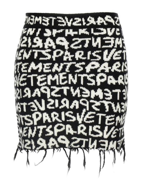 VETEMENTS 'Vetements Paris Monogram Mini' skirt