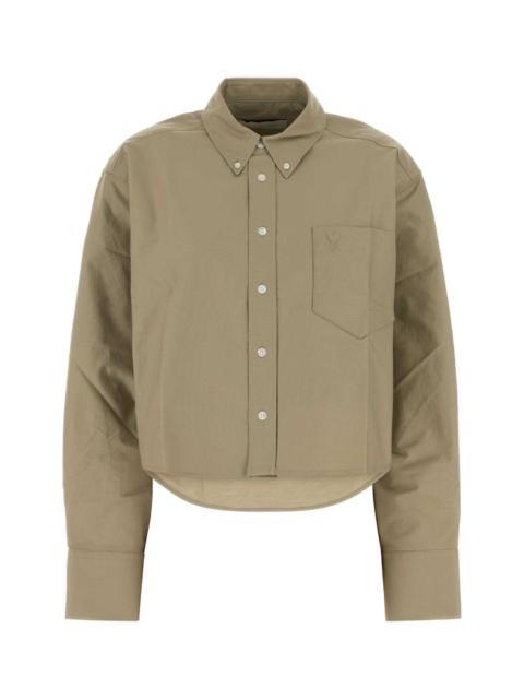 AMI Paris Ami Women Quota -Oversized Cropped Shirt With Button Down
