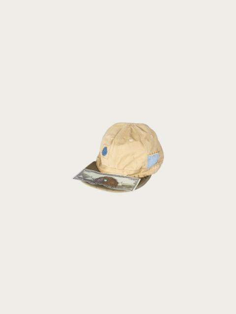 Kapital Chino BRIMFIELD Cap (HUNGRY CATERPILLAR) - Beige/Khaki