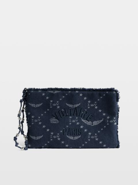 Zadig & Voltaire Angel Monogram Denim Pochette