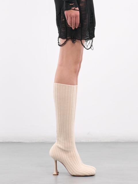 Amina Muaddi Veneda Stretch Boots