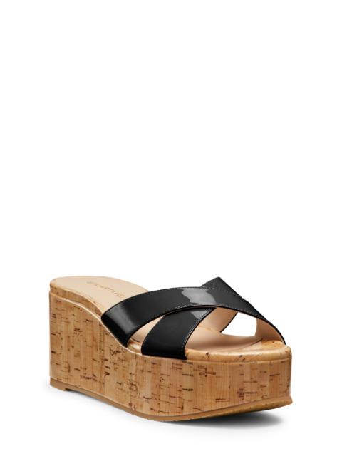 Stuart Weitzman Stuart Weitzman Dayna Platform Wedge Sandal in Black at Nordstrom