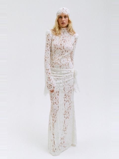 De La Vali BODITA MAXI DRESS IN WHITE LACE