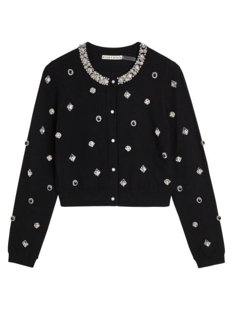 Alice + Olivia Alice + Olivia Dollie Embellished Stretch-wool Cardigan