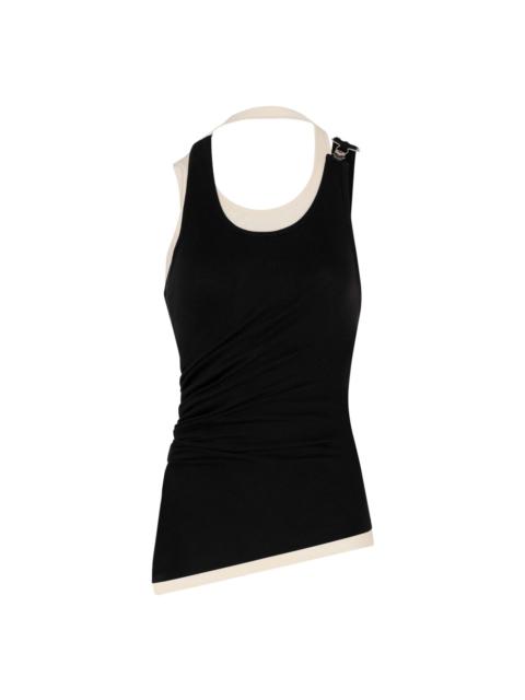 Jean Paul Gaultier layered cotton tank top