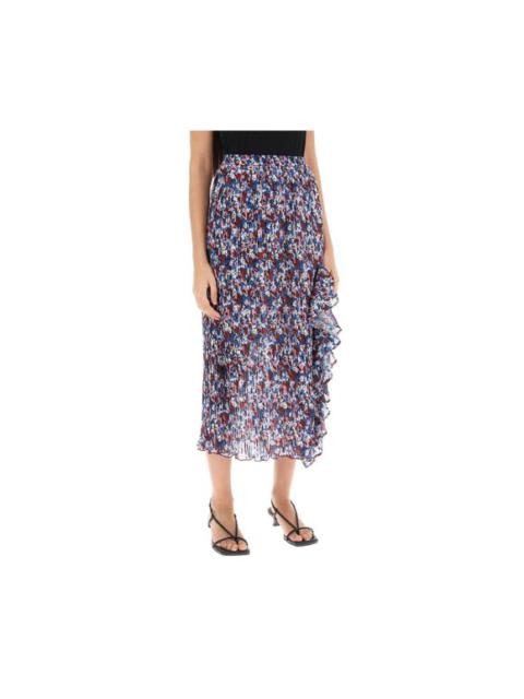 GANNI Ganni pleated midi skirt with leopard motif Size EU 34 for Women