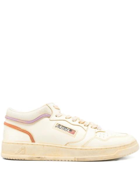 AUTRY "Medium Way Sup Vintage" Leather Sneakers