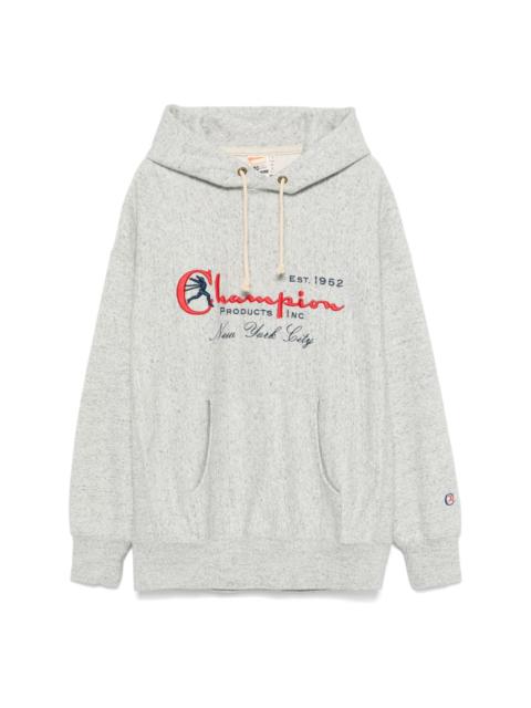 logo-embroidered hoodie