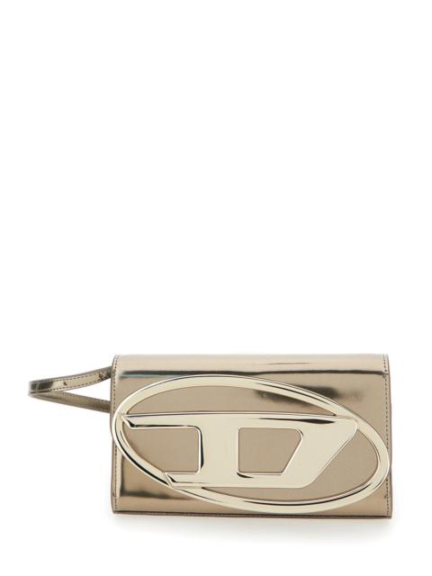 Diesel Women '1Dr' Metallic Belt Bag With Logo Plate In Leather Woman