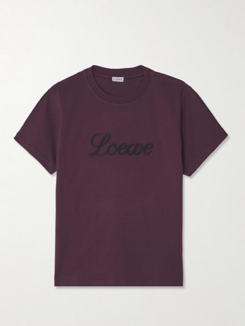 Loewe Embroidered Cotton-jersey T-shirt